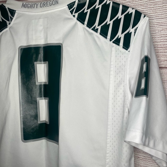 Nike Oregon Ducks Marcus Mariota football jersey white/green/silver - Picture 5 of 6